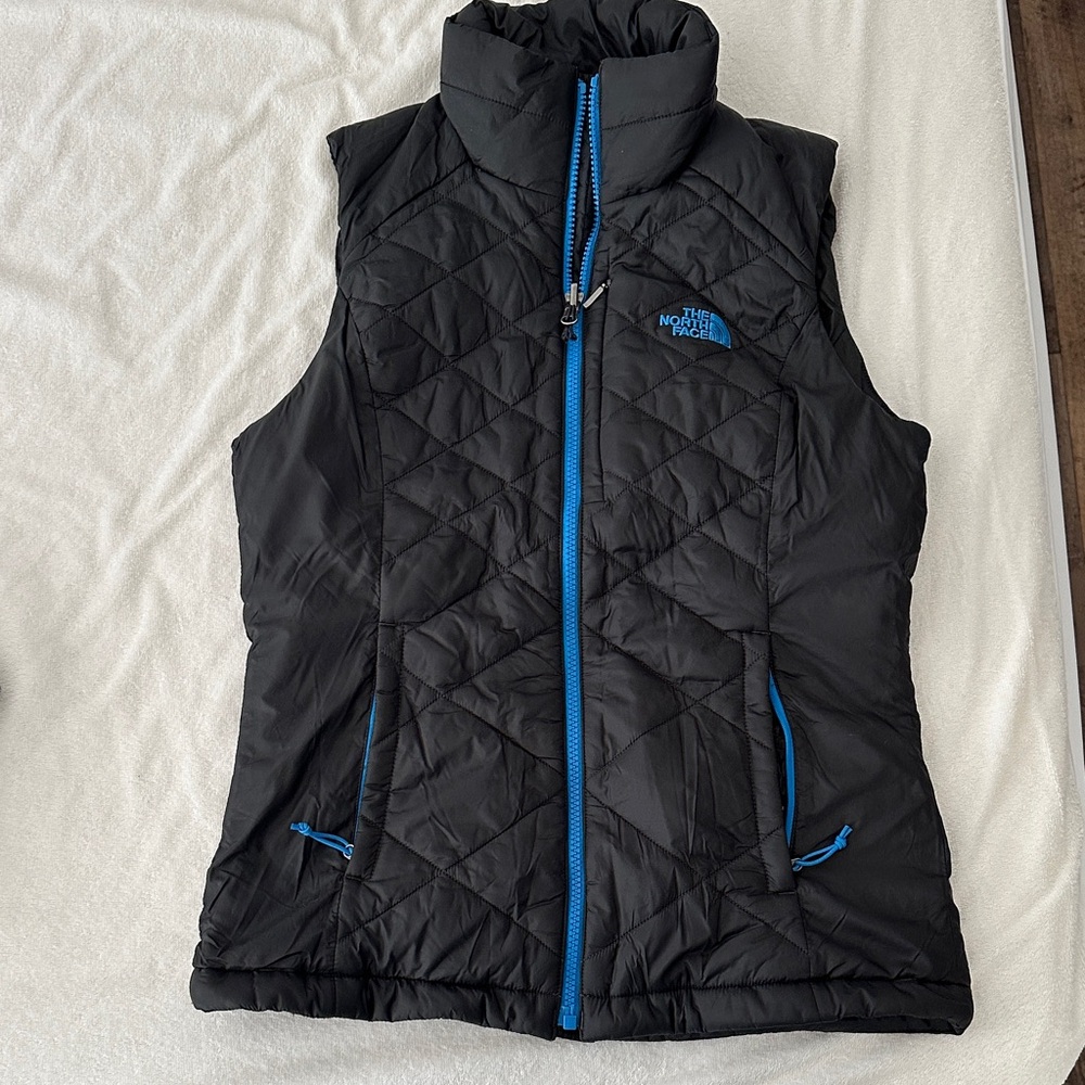 The North Face Black Vest with Blue Details